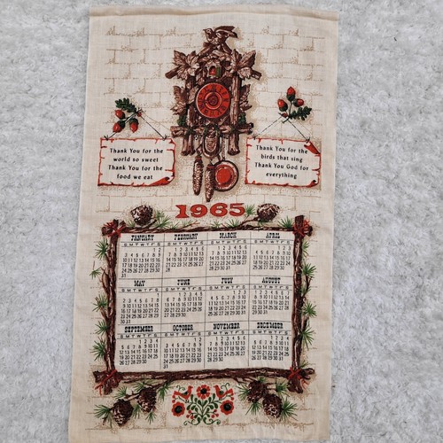 Linen 1965 calendar wall - linen,
