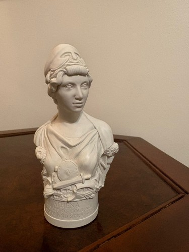 White plaster bust - , jane