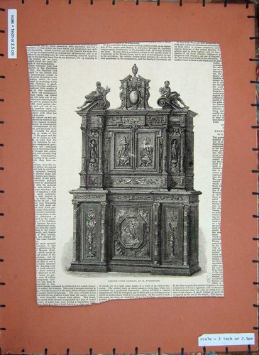 Original old antique print - original,
