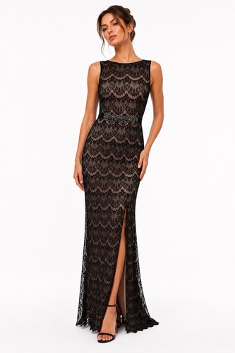 Vintage y2k black lace - black, column