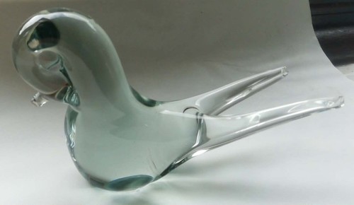 Vintage art glass bird - glass,