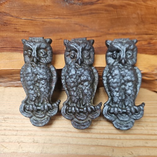 Cast iron small owls part - 3,