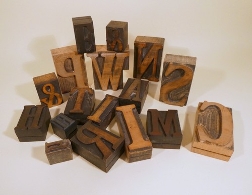Vintage wooden letterpress - vintage,