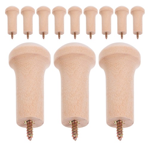 Pcs wood hooks for wall - 12,