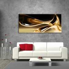 Glass Picture Toughened Wall Art Unique Home Modern Abstract Waves Any Size