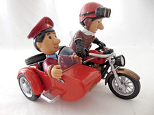POSTMAN PAT - AJAY BAINS FIGURES WITH FREE-WHEEL MOTORBIKE AND SIDECAR
