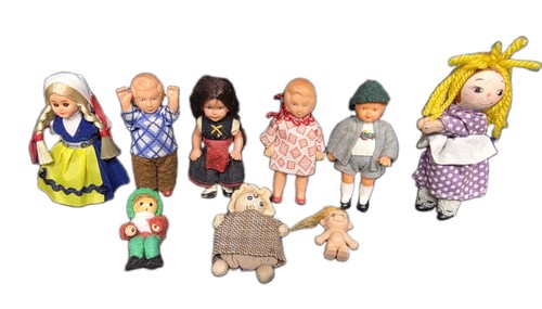 Joblot small vintage dolls - small,