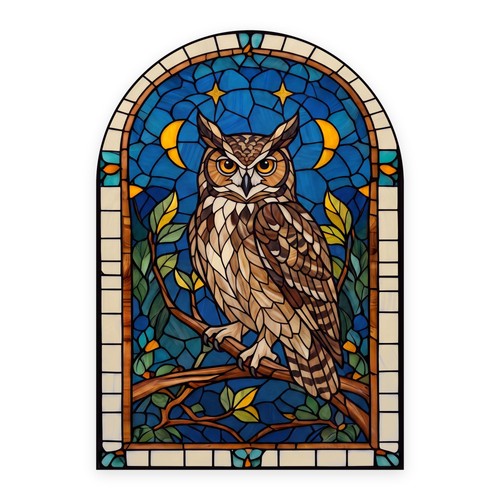Eagle owl arch - owl, glass