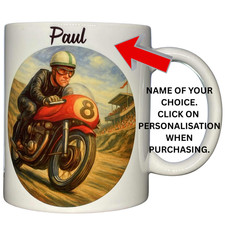 Retro Isle of Man TT Racer Mug