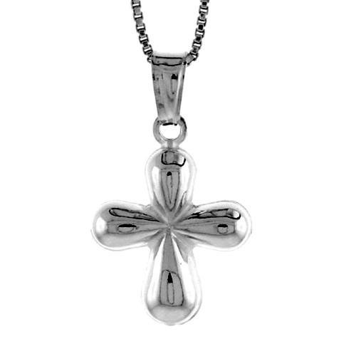 Sterling silver cross - silver,