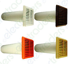 Extractor Fan Through Wall Fan Vent Grille Cover & Solid Ducting Pipe Kit 100mm
