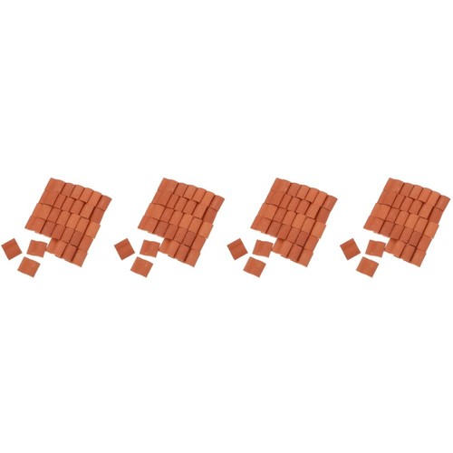 Mini roof tile brown clay - roof,
