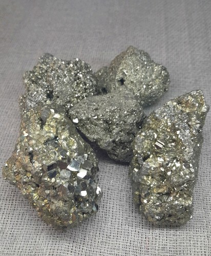 Iron pyrite crystal clusters - pyrite,