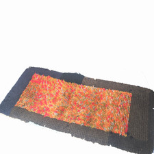 Vintage Latch Hook Wool Rug