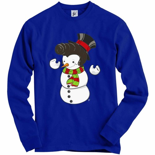 Snowman with elvis type quiff - with,