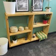 Solid Wood Bookcase Urban Reclamation Handmade Sideboard Hairpin Legs