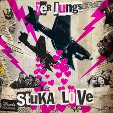 The Nazi Dogs / 7er Jungs Spit Spit Spit / Stuka Löve BRIGHT BLUE VINYL