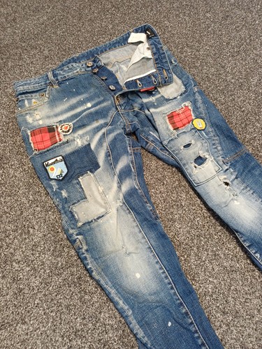 Dsquared2 patchwork jeans - dsquared2,