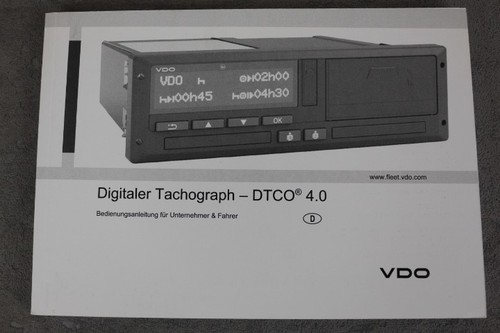 Vdo digital tachograph dtco - vdo,