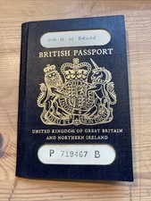 1970s UK Passport - Horace & Alice Bruce
