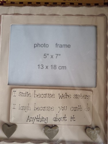 Cream 5x7 wood photo frame - cream,