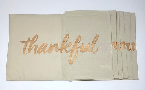 Set rectangle beige linen - set, 6