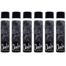 6 x CHARLIE BODY SPRAY BLACK
