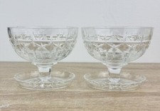 Crystal Glass Jelly Bowls Pair