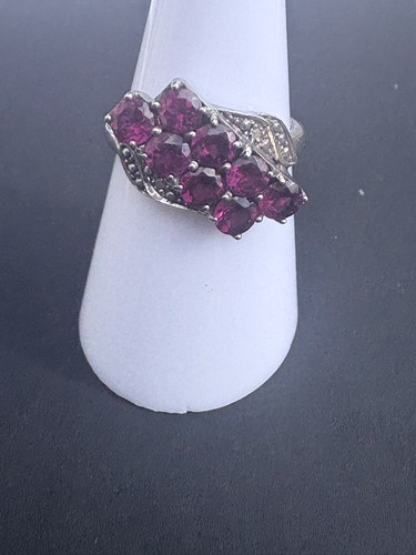 Rhodolite garnet ring - rhodolite, sterling