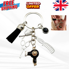 Meimimix Comb Scissors Charm Keychain Hairdresser Hair Stylist Gift Cosmetology