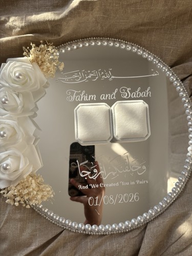 Luxury nikkah mirror ring - mirror,