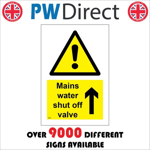 Sign mains water - sign,