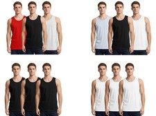 3 Pack Men's Vest Tops Cotton