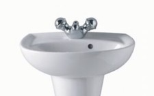 Twyford Galerie 1 Tap Hole Handrinse Basin 450 x 340mm - GN4821WH
