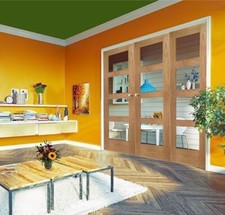 oak shaker bifold doors 4l