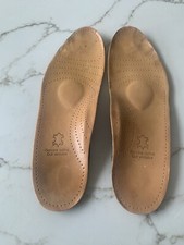 Leather Orthotic Insoles Premium Comfort & Support with arch support size 40