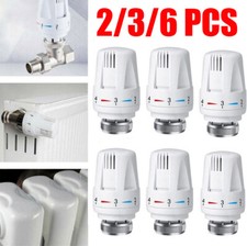 1-6 Thermostat Head TRV Radiator Thermostatic Heater Control Head Heating Valve