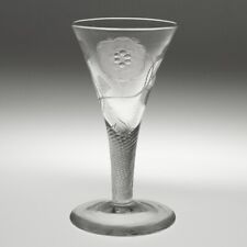 Jacobite Engraved Wine Glass