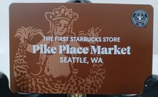 STARBUCKS CARD 2019 " PIKE PLACE MARKET" OLD LOGO~ THE FIRST STARBUCKS STORE