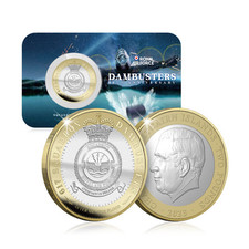 RAF Dambusters 80th Anniversary Royal Air Force Coin £2 BU 2023 - Squadron Crest