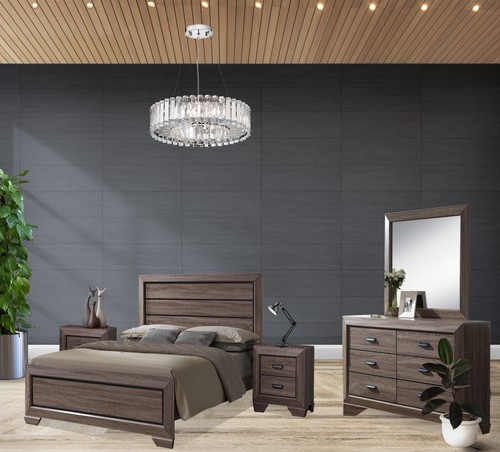 Black brown king size bedroom - size,