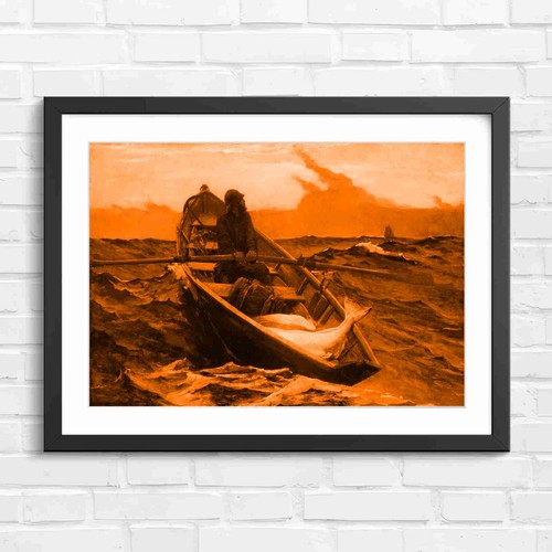 Fisherman rowing boat - boat, with