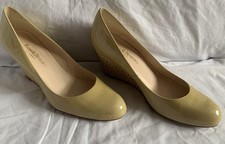 Russell & Bromley patent leather court wedge shoes size 39.5