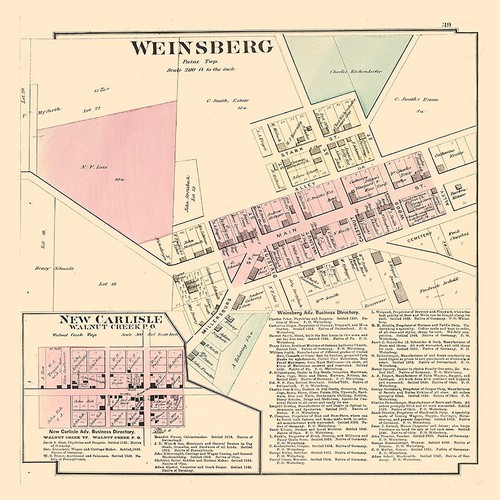 1875 map weinsberg holmes - of,