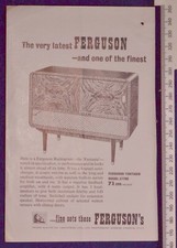 One 1957 Print Advertisement Ferguson Radiogram Fantasia Radio Interest