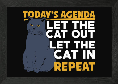 British blue cat lover framed - lover,