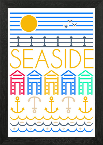 Seaside framed wall art poster - wall,