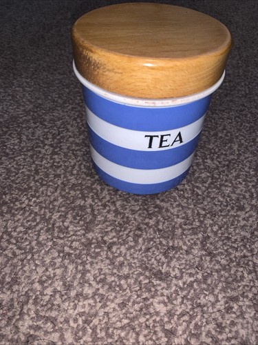 Green cornishware tea jar - g,
