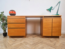 Beaver & Tapley Model 33 Vintage Mid Century Blonde Teak Danish Design Desk