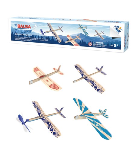 Playstem balsa wood airplane - balsa,